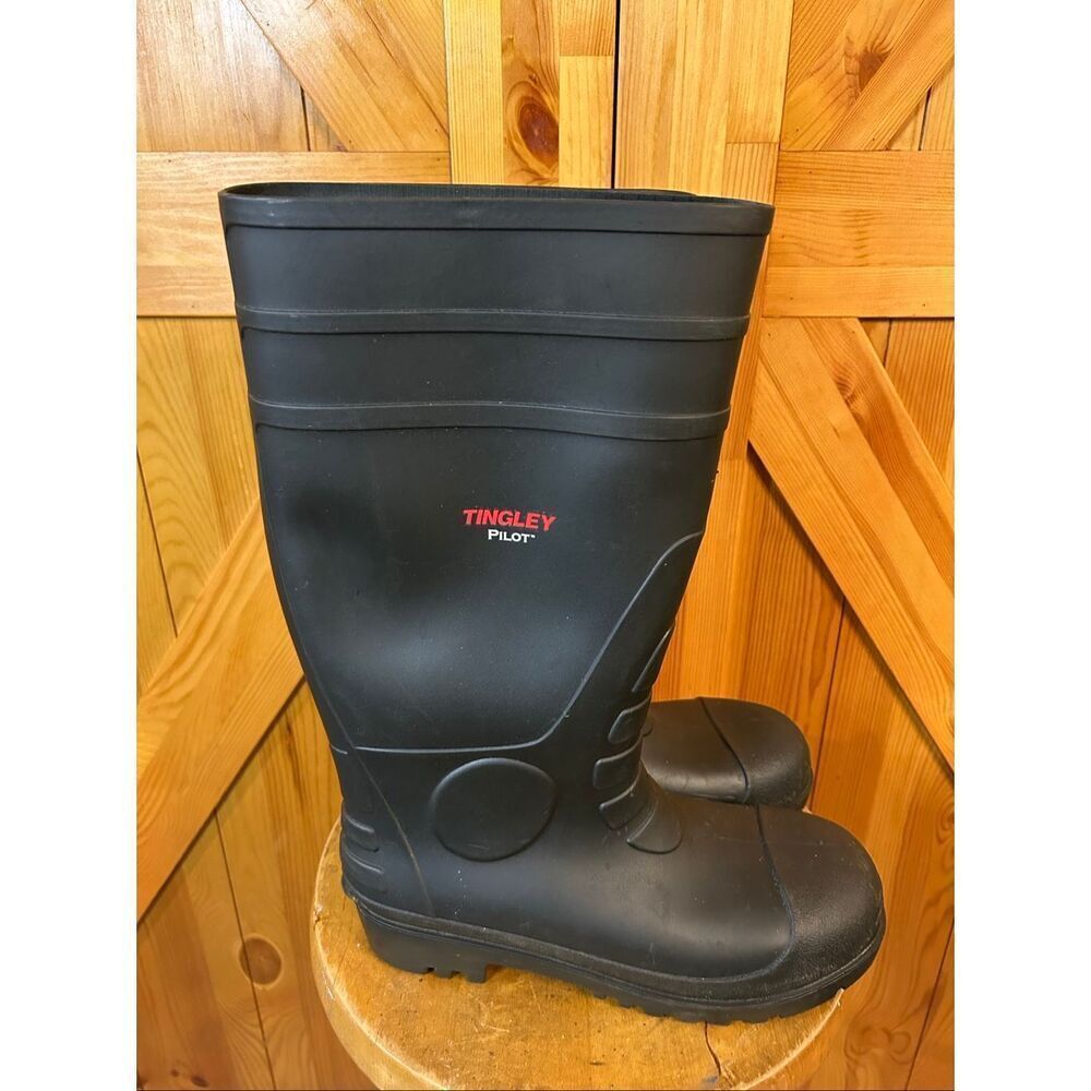 Tingley Pilot 15" Plain Toe Knee Boots Size 9